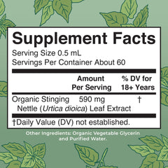 Organic Stinging Nettle Leaf Liquid Drops